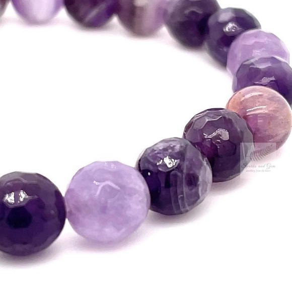 Sparkly Dog Teeth Amethyst Bracelet (6.5”, 7”, 7.5” sizes) - Picture 3 of 5